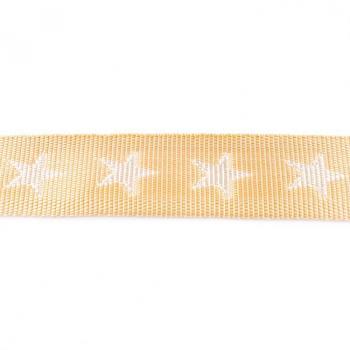 Gurtband 40 mm breit Sand mit Sternen